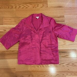 Charter Club Fuchsia Linen Blazer Women’s Size 2X